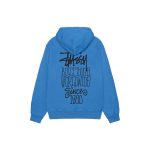 Pull à capuche bleu stussy