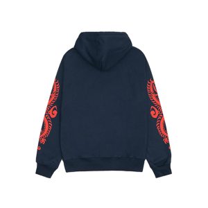 Sweat à capuche zippé Stussy Dragons bleu marine