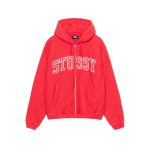 Sweat à capuche zippé Stussy Outline Rouge